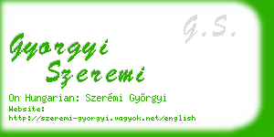 gyorgyi szeremi business card